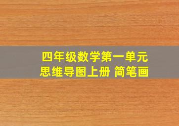 四年级数学第一单元思维导图上册 简笔画